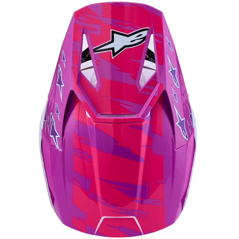 Alpinestars S-M3 Falcon Kinder-Motocrosshelm Lila-Weiß-Schwarz