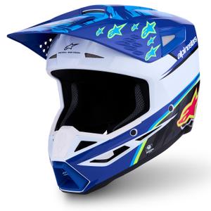 Alpinestars S-M3 Falcon Kinder-Motocrosshelm blau-weiß-schwarz
