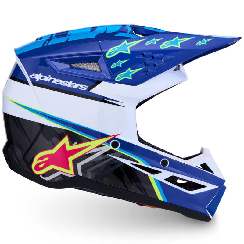 Alpinestars S-M3 Falcon Kinder-Motocrosshelm blau-weiß-schwarz
