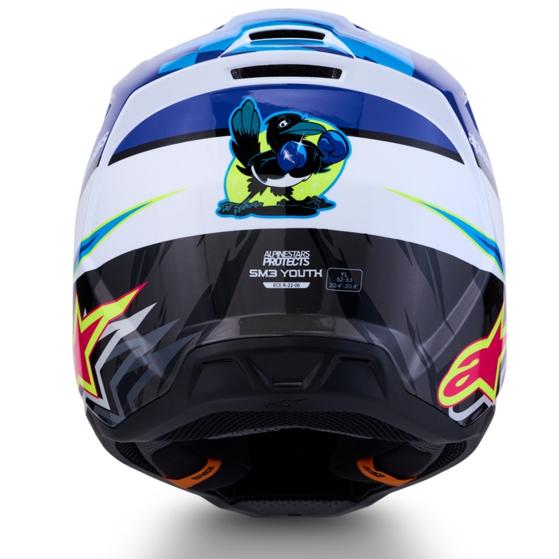 Alpinestars S-M3 Falcon Kinder-Motocrosshelm blau-weiß-schwarz
