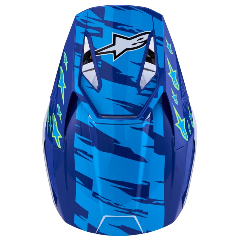 Alpinestars S-M3 Falcon Kinder-Motocrosshelm blau-weiß-schwarz