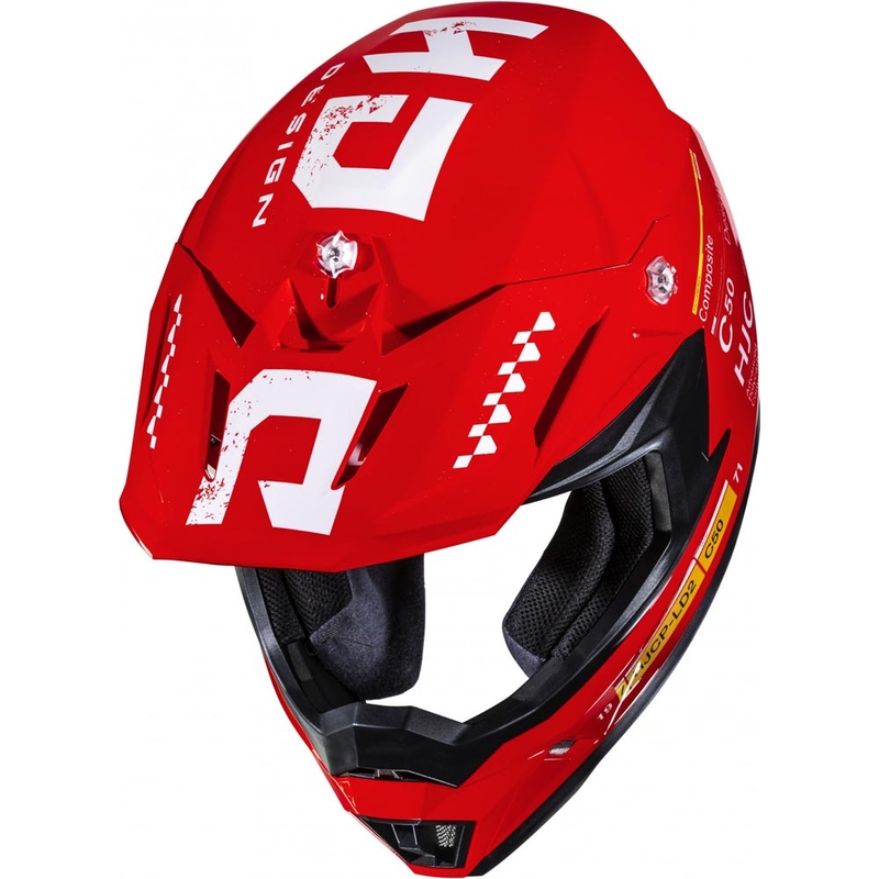 HJC C50 Tagg MC1 Motocross-Helm rot