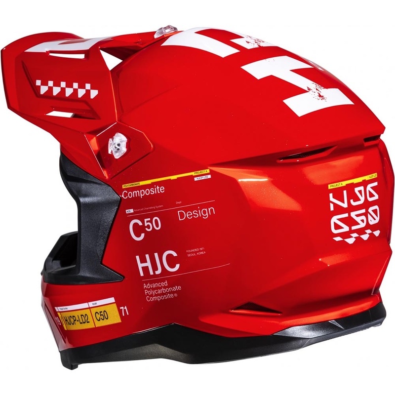 HJC C50 Tagg MC1 Motocross-Helm rot