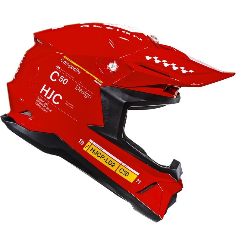 HJC C50 Tagg MC1 Motocross-Helm rot