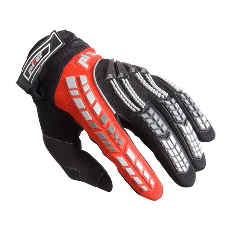 Kinder-MX-Handschuhe für Motorrad Pilot schwarz/rot