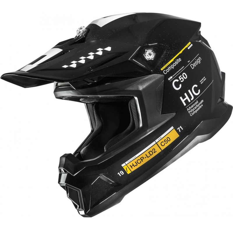 HJC C50 Tagg MC5 Motocross-Helm schwarz