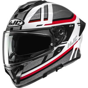 HJC C71 Novah MC1 Integralhelm für Motorräder, grau-weiß-rot