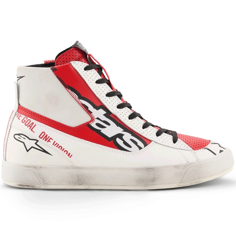 Alpinestars Stated Flair Motorradstiefel weiß-rot
