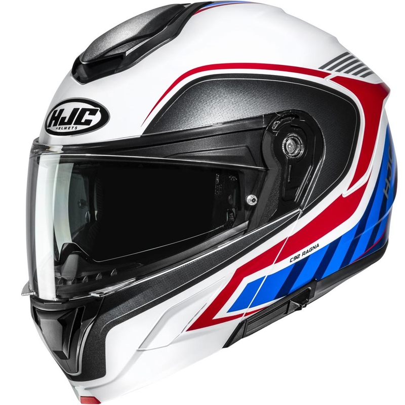Klappbarer Motorradhelm HJC C92 Ragna MC21 weiß-rot-blau