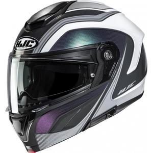 Klappbarer Motorradhelm HJC C92 Sirius MC10, schwarz-weiß