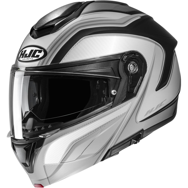 Klappbarer Motorradhelm HJC C92 Sirius MC5SF schwarz-weiß-silber