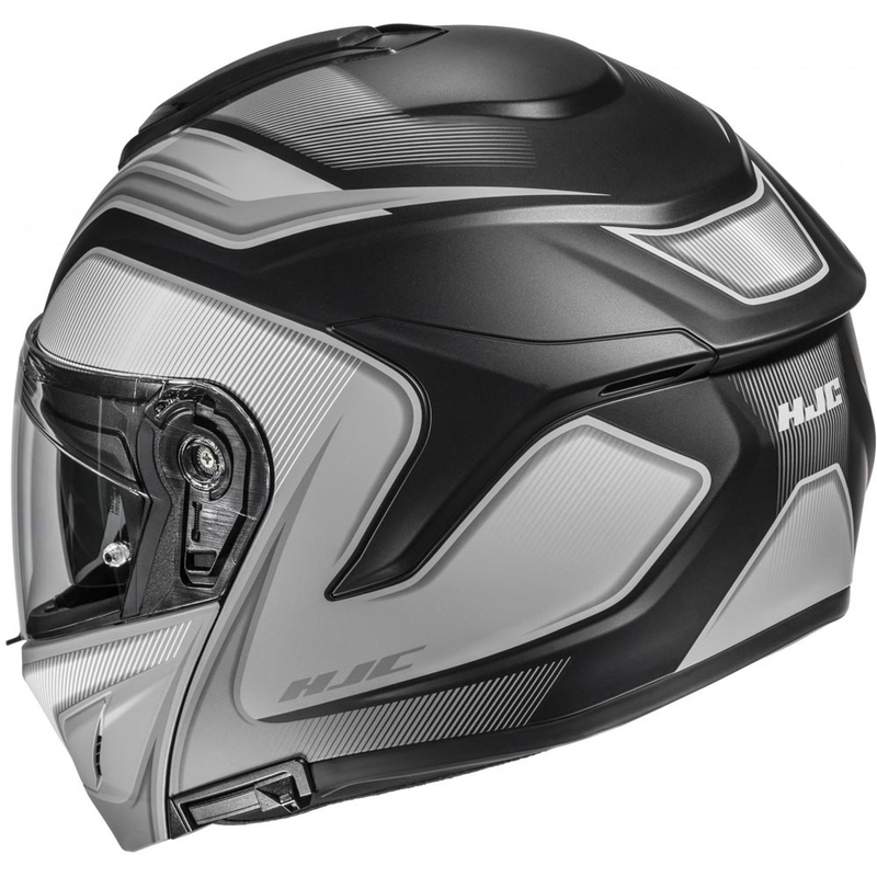 Klappbarer Motorradhelm HJC C92 Sirius MC5SF schwarz-weiß-silber