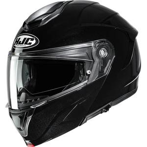 Klappbarer Motorradhelm HJC C92, einfarbig metallisch schwarz