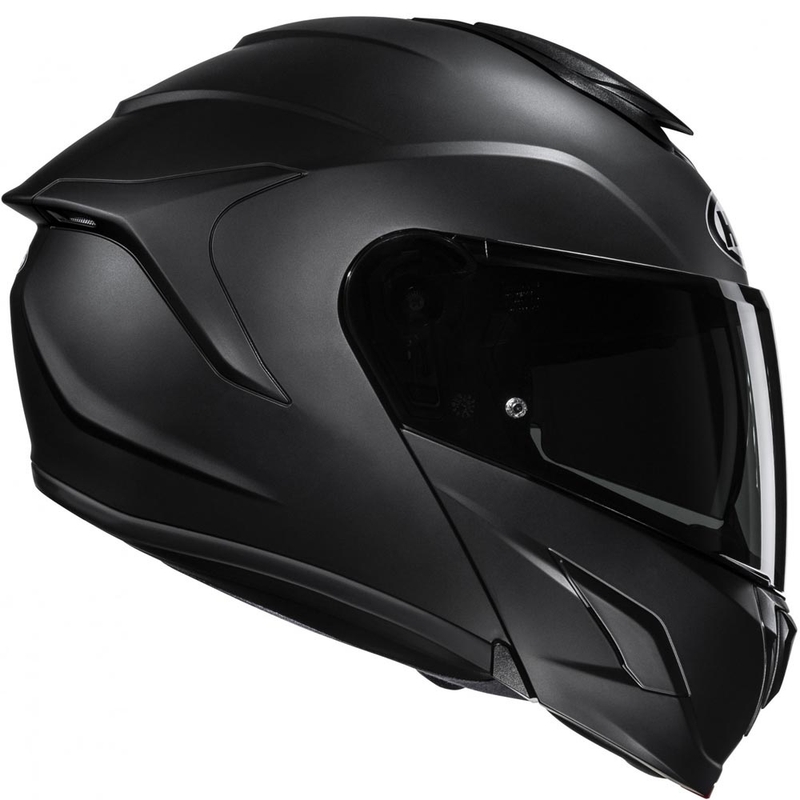 Klappbarer Motorradhelm HJC C92, einfarbig seidenmatt schwarz