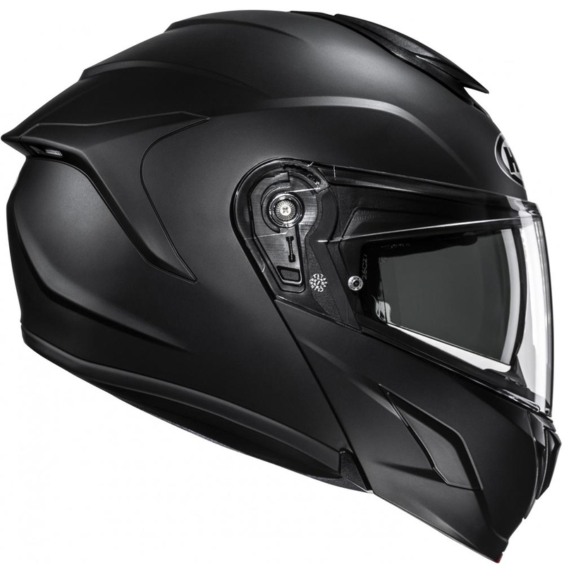 Klappbarer Motorradhelm HJC C92, einfarbig seidenmatt schwarz