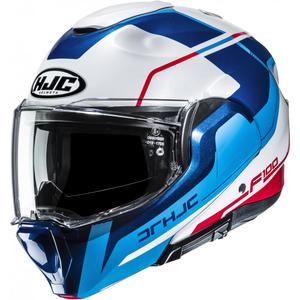 Klappbarer Motorradhelm HJC F100 Astra MC21 weiß-blau-rot