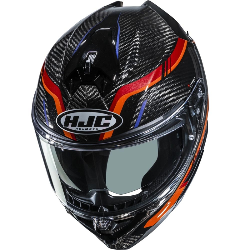 Integralhelm HJC F72 Carbon Kairo MC8 schwarz-orange-rot-lila