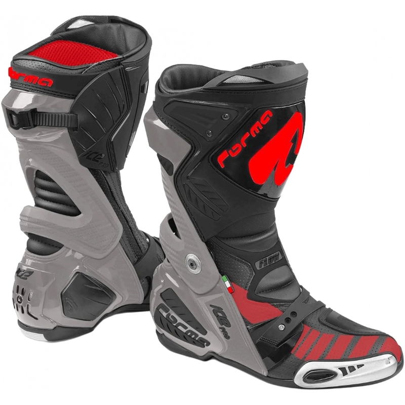 Forma Ice Pro Flow Motorradstiefel grau-schwarz-rot