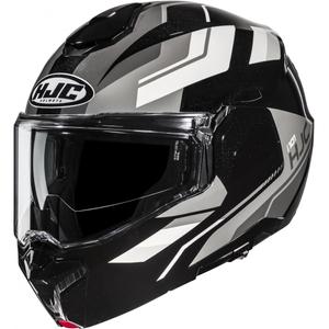 Klappbarer Motorradhelm HJC i101 Krone MC5 schwarz-grau-weiß