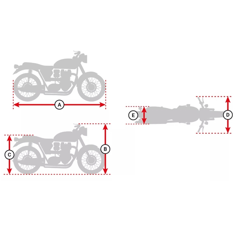 Motorradabdeckung mit Gepäckfach, Oxford Solatex silber