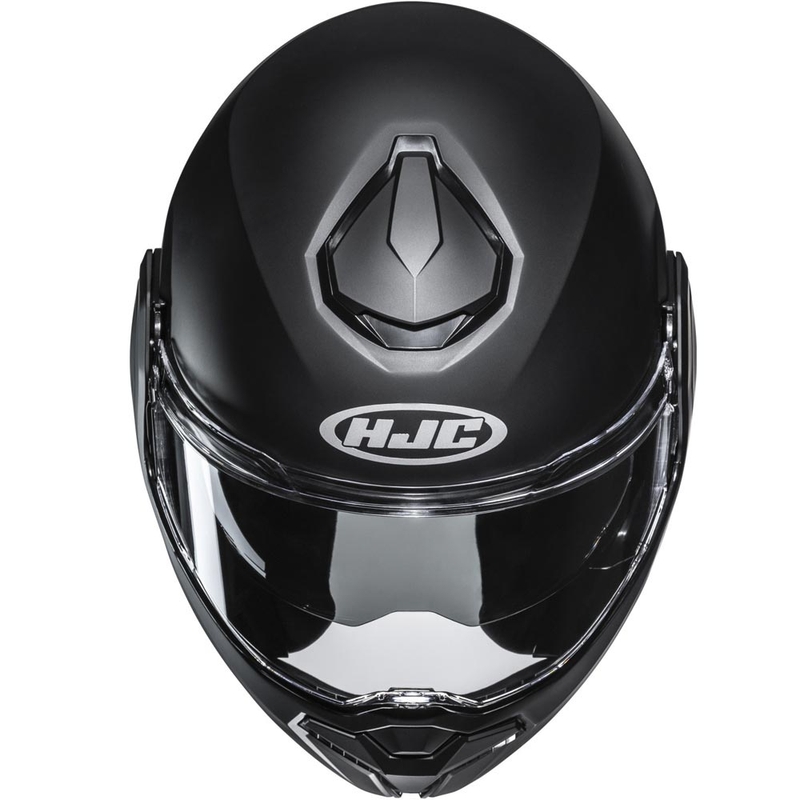 Klappbarer Motorradhelm HJC i101, einfarbig seidenmatt schwarz