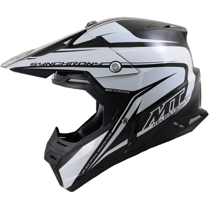 MT Synchrony Duality Motocross-Helm schwarz/weiss