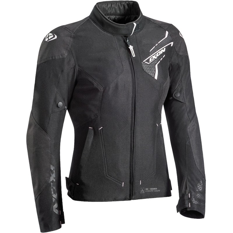 Damen Motorradjacke IXON Luthor schwarz und weiß Ausverkauf