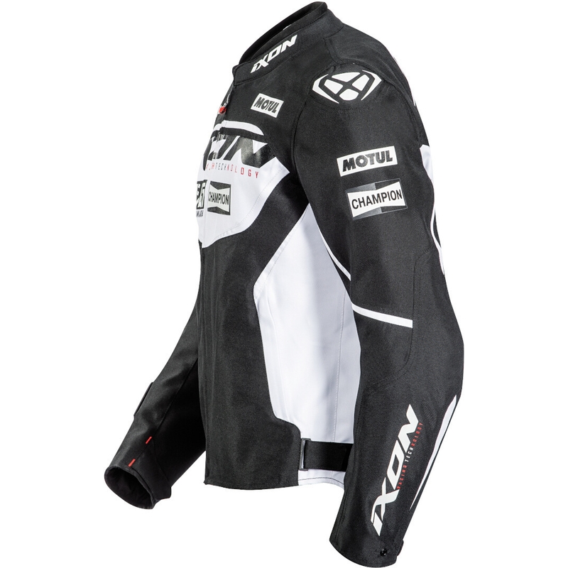 Motorradjacke IXON Matrix Evo schwarz und weiß Ausverkauf