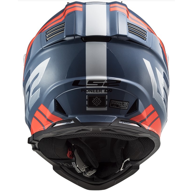 Endurohelm LS2 MX436 Pioneer EVO Evolve weiß-blau-orange