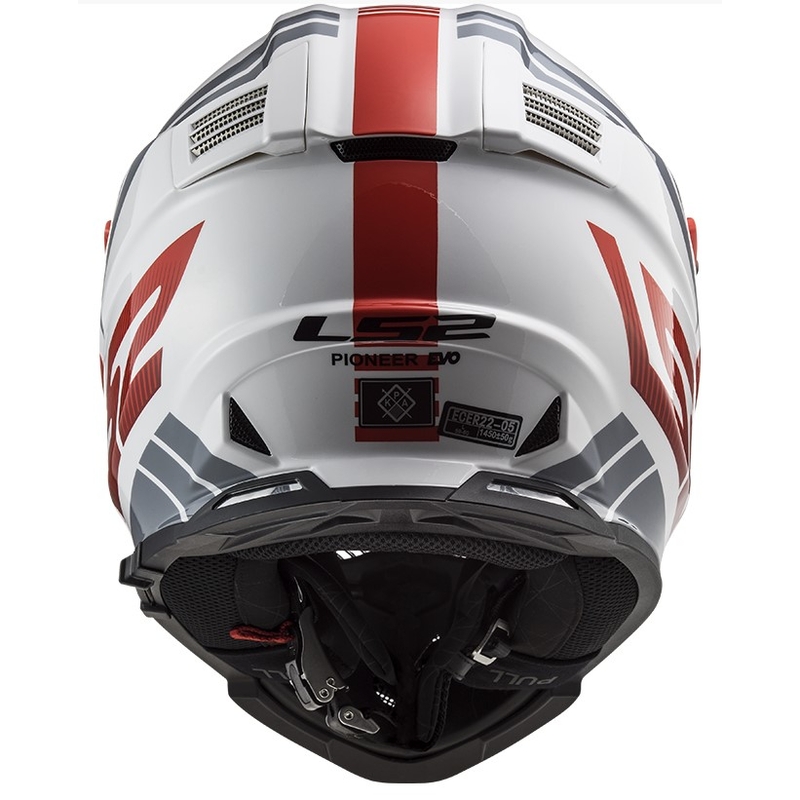 Endurohelm LS2 MX436 Pioneer EVO Evolve weiß-grau-rot