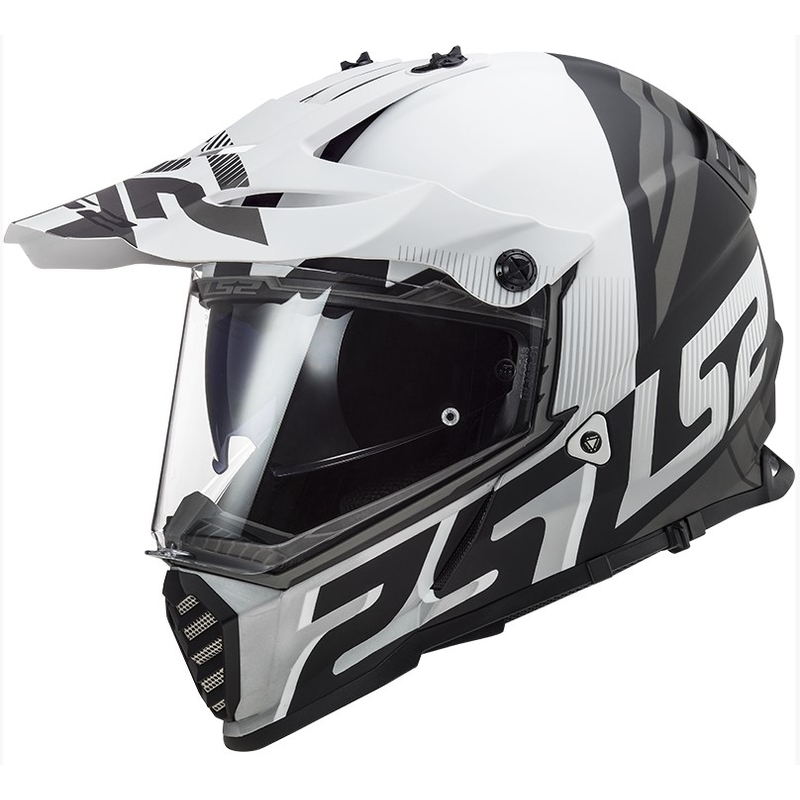 Endurohelm LS2 MX436 Pioneer EVO Evolve weiß-grau-schwarz Ausverkauf