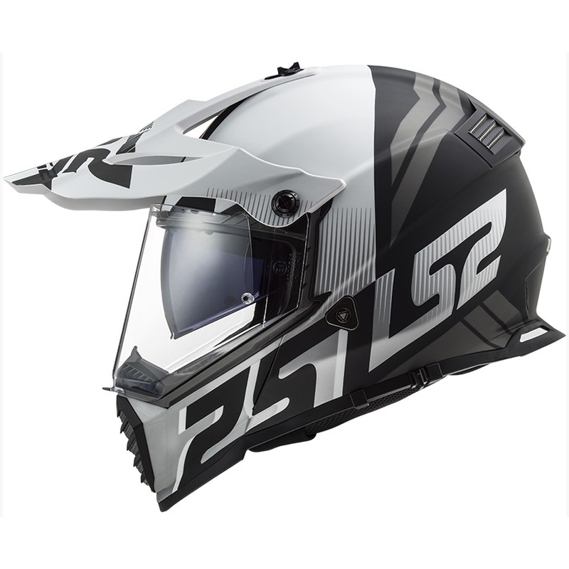 Endurohelm LS2 MX436 Pioneer EVO Evolve weiß-grau-schwarz Ausverkauf