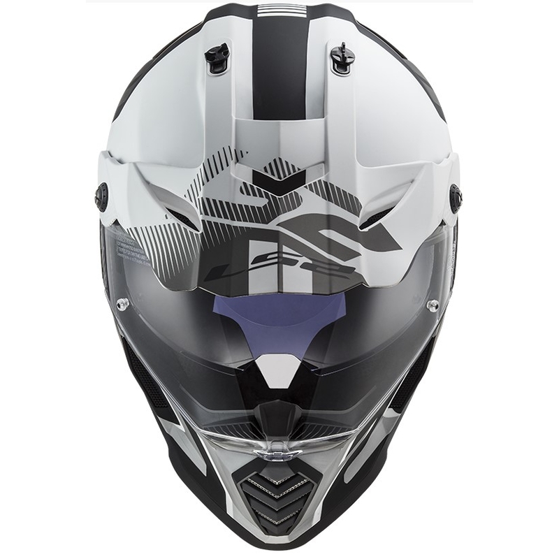 Endurohelm LS2 MX436 Pioneer EVO Evolve weiß-grau-schwarz Ausverkauf