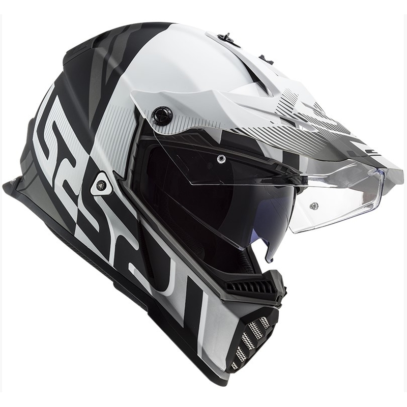 Endurohelm LS2 MX436 Pioneer EVO Evolve weiß-grau-schwarz Ausverkauf