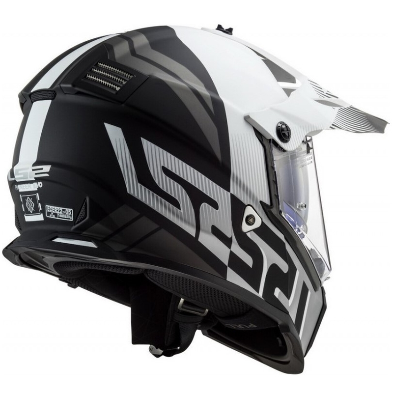 Endurohelm LS2 MX436 Pioneer EVO Evolve weiß-grau-schwarz Ausverkauf