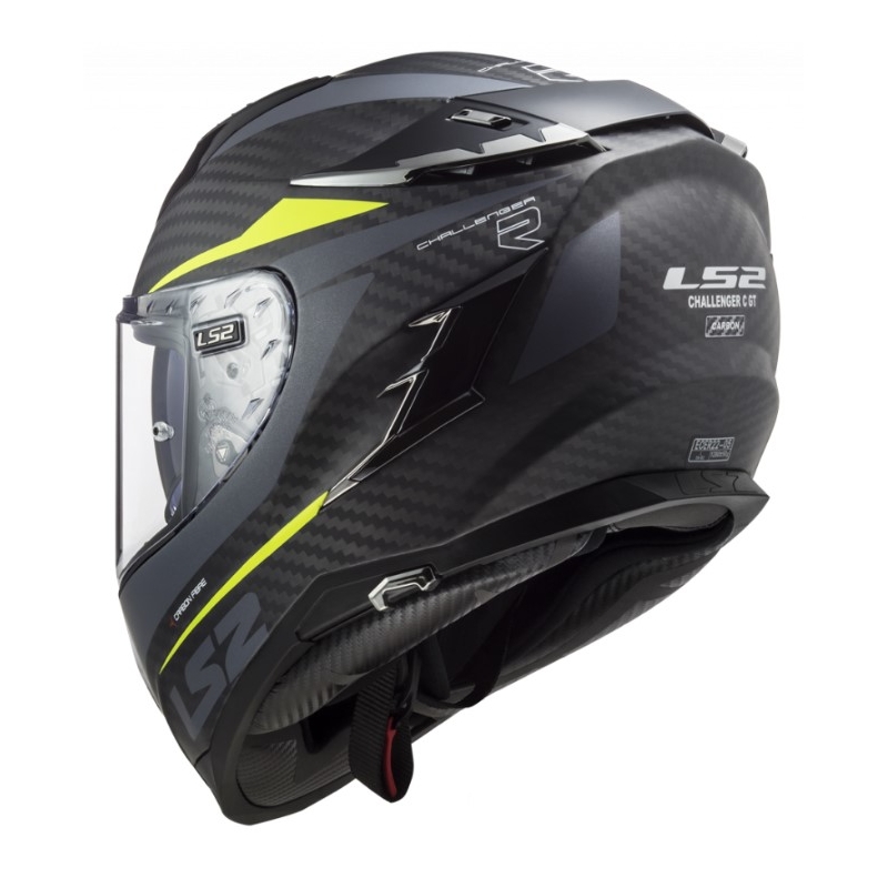 Integral Motorradhelm LS2 FF327 Challenger C Drone Schwarz-Fluo Gelb Ausverkauf