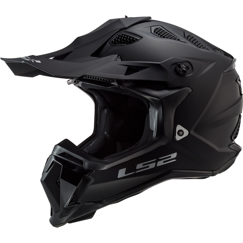 Motocross Helm LS2 MX470 Subverter Noir schwarz matt