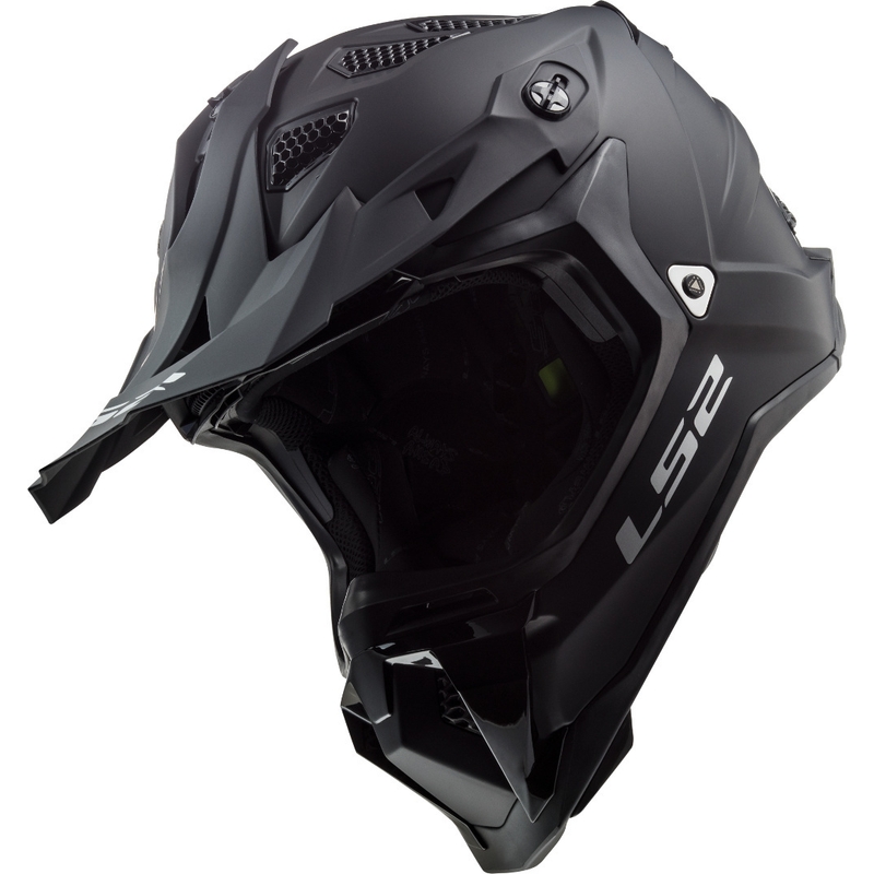 Motocross Helm LS2 MX470 Subverter Noir schwarz matt
