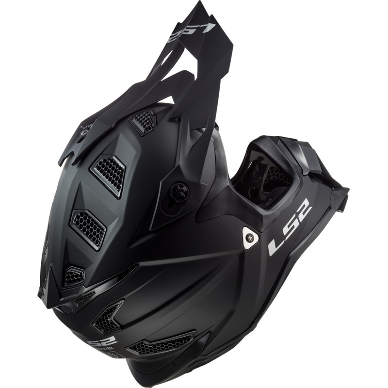 Motocross Helm LS2 MX470 Subverter Noir schwarz matt