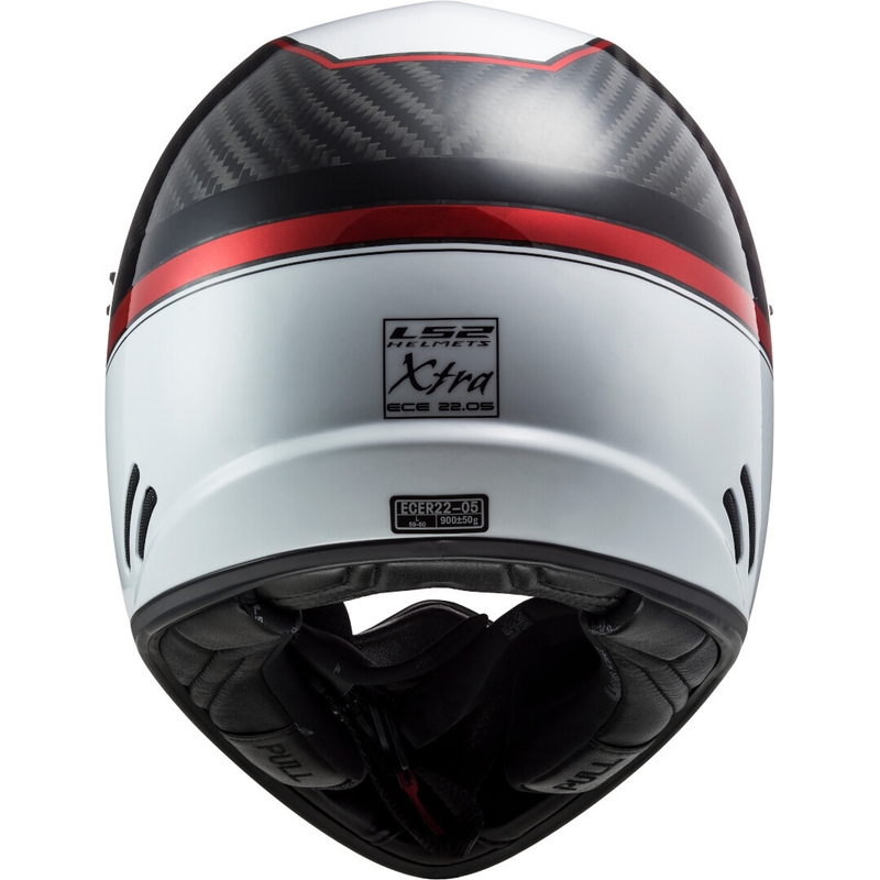 Motocross Helm LS2 MX471 Xtra Yard weiß-schwarz-rot