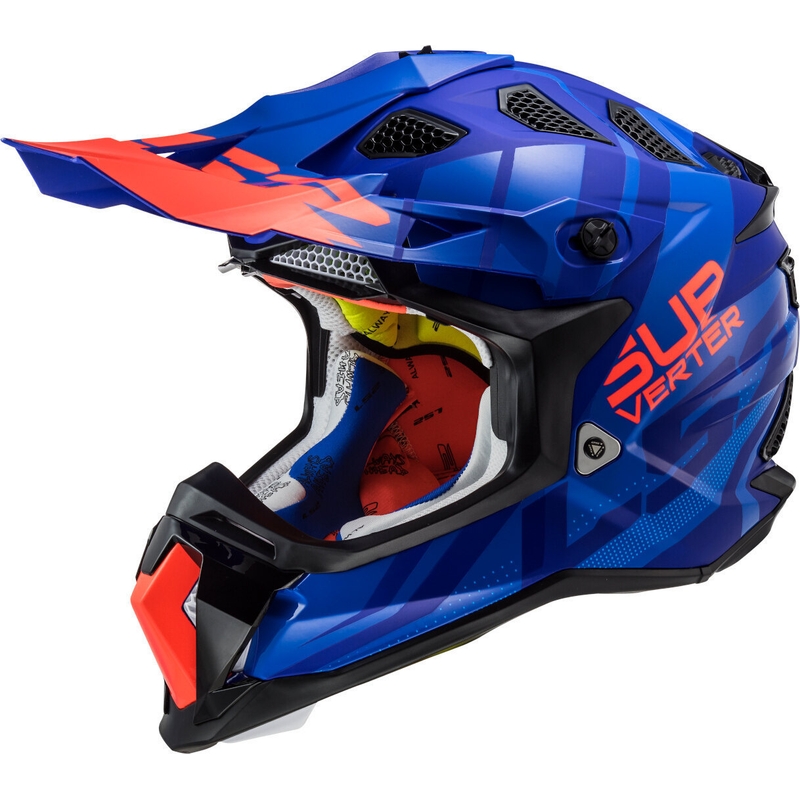 Motocross Helm LS2 MX470 Subverter Troop blau-orange Ausverkauf