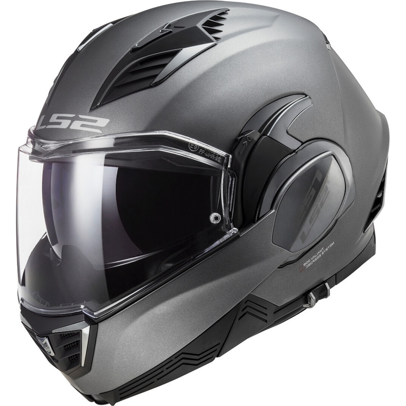 LS2 FF900 Valiant II Solid titanium matt klappbarer Motorradhelm