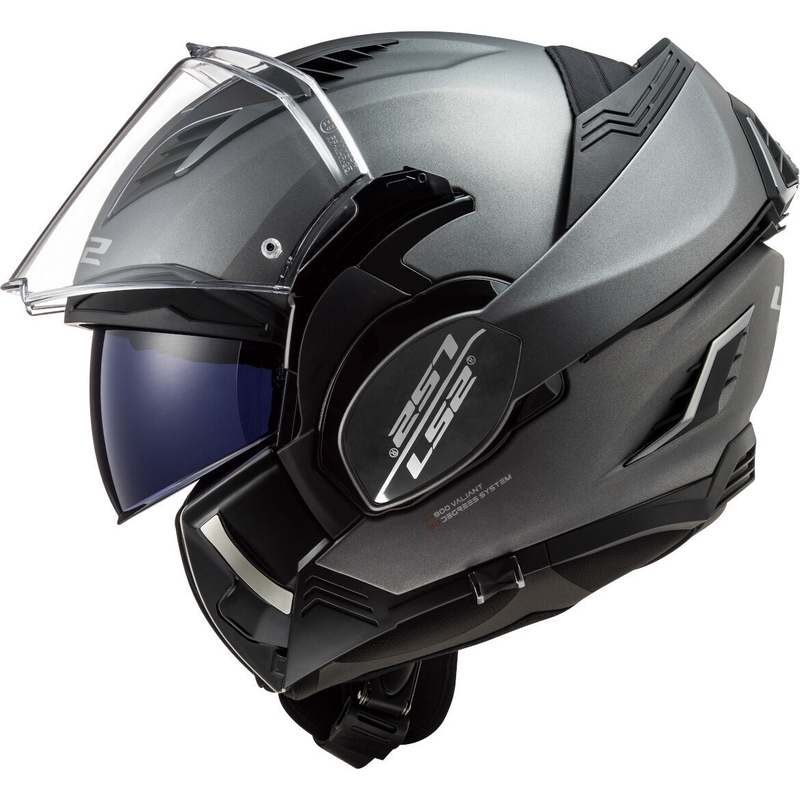 LS2 FF900 Valiant II Solid titanium matt klappbarer Motorradhelm