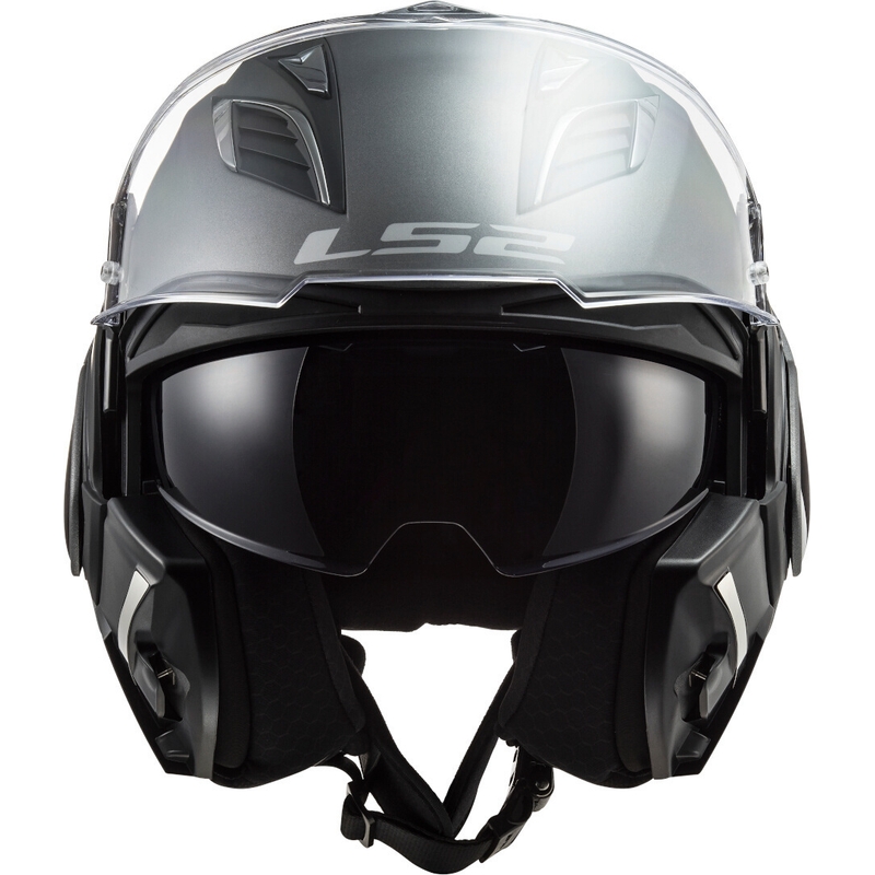 LS2 FF900 Valiant II Solid titanium matt klappbarer Motorradhelm