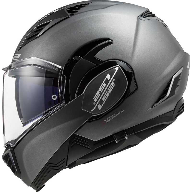LS2 FF900 Valiant II Solid titanium matt klappbarer Motorradhelm