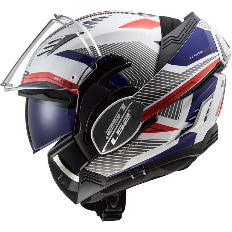 Klappbarer Motorradhelm LS2 FF900 Valiant II Revo weiß-blau-rot