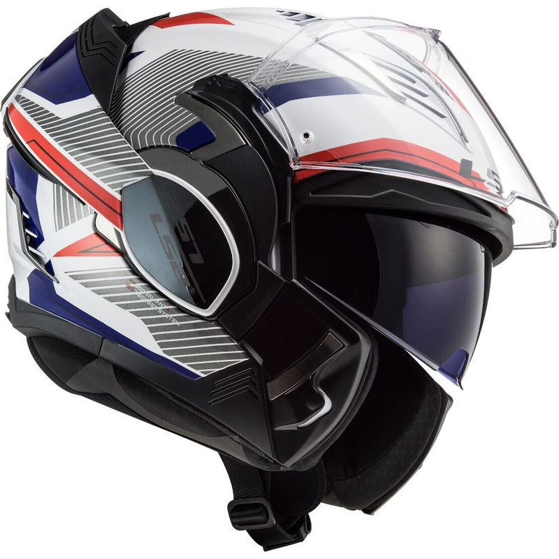 Klappbarer Motorradhelm LS2 FF900 Valiant II Revo weiß-blau-rot