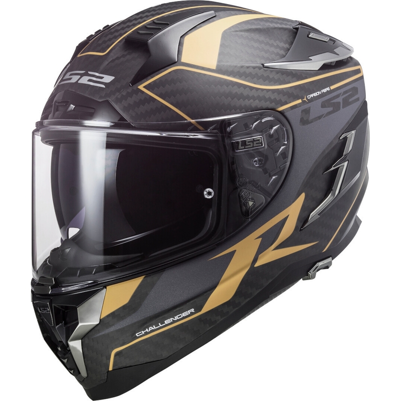 Integral Motorradhelm LS2 FF327 Challenger C Grid schwarz-gold Ausverkauf