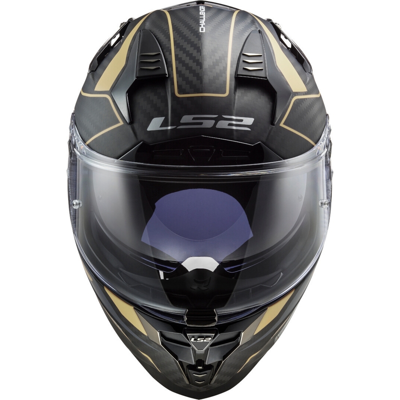 Integral Motorradhelm LS2 FF327 Challenger C Grid schwarz-gold Ausverkauf