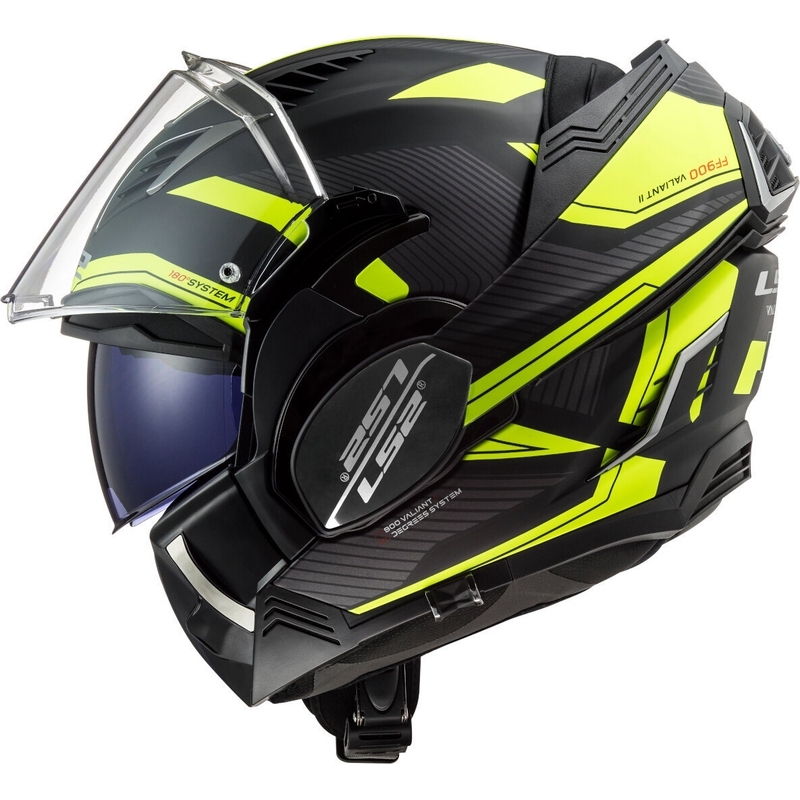 LS2 FF900 Valiant II Revo schwarz-fluo gelb klappbarer Motorradhelm